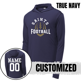 Topeka Saints Football Outline PosiCharge Competitor hoodie back personalization view