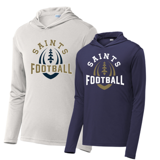 Silver and true navy Topeka Saints Football Outline PosiCharge Competitor hoodie options