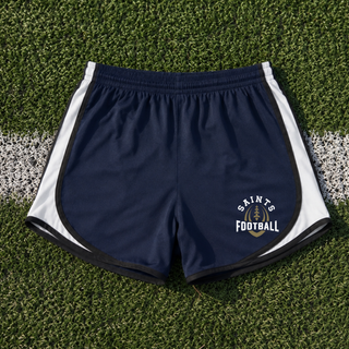 Navy and white Topeka Saints Football Outline women’s Cadence Performance shorts