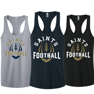 Topeka Saints Football Outline Women’s Ideal Racerback Tank color options