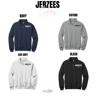 Topeka Saints Full Speed Football NuBlend Fleece Quarter-Zip color options in navy, oxford, ash grey, and black