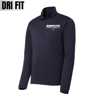True navy Topeka Saints Full Speed Football PosiCharge Quarter-Zip with left-chest graphic