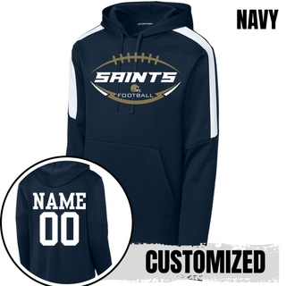 Additional view of Topeka Saints Gridiron Crest Colorblock Performance Hoodie