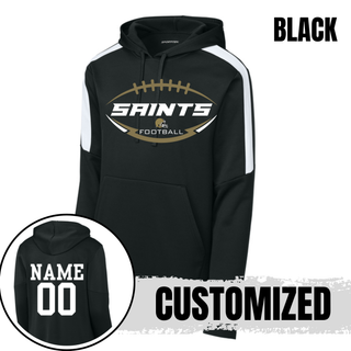 Additional view of Topeka Saints Gridiron Crest Colorblock Performance Hoodie