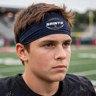 True navy Topeka Saints gridiron crest performance headband