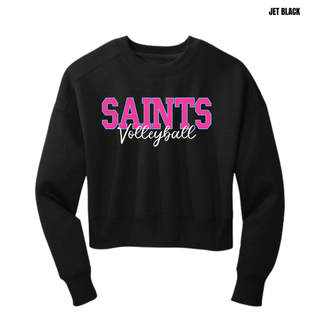topeka-saints-volleyball-bold-block-script-womens-fleece-cropped-crew-jet-black
