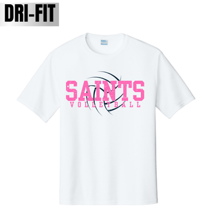 White Topeka Saints Volleyball Distressed Swirl Dri-Fit Performance Top