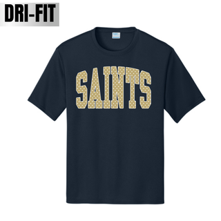 Navy Topeka Saints Volleyball Polka Dot Dri-Fit performance top flat lay