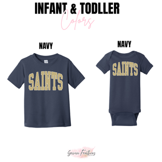 Topeka Saints Volleyball Polka Dot top infant and toddler navy options
