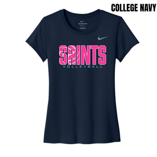 Topeka Saints Volleyball Retro Women's rLegend Tee in College Navy