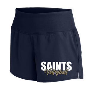 Navy Topeka Saints Volleyball Stacked Women's Repeat short flat lay
