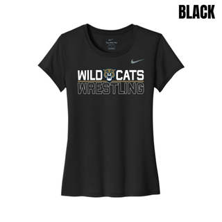 Topeka Wildcats Wrestling Club Split Logo Women's rLegend Tee in Black