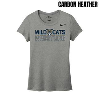 Topeka Wildcats Wrestling Club Split Logo Women's rLegend Tee in Carbon Heather