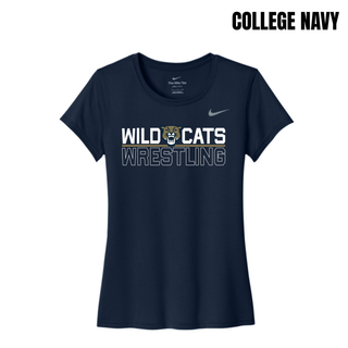 Topeka Wildcats Wrestling Club Split Logo Women's rLegend Tee in College Navy