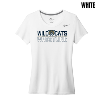 Topeka Wildcats Wrestling Club Split Logo Women's rLegend Tee in White