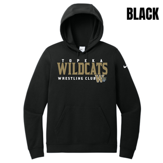 Topeka Wildcats Wrestling Club Women's Club Fleece Pullover Hoodie in Midnight Navy