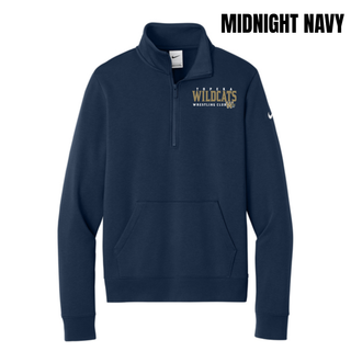 Topeka Wildcats Wrestling Club Women's Fleece Half-Zip in Midnight Navy