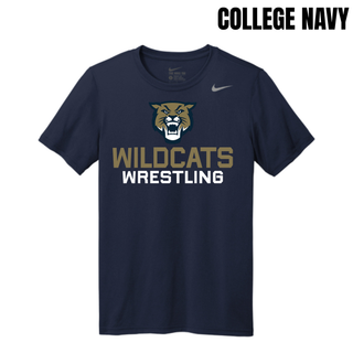 College Navy Men's rLegend Tee with Topeka Wildcats Wrestling Wrestling Mascot Logo design and mascot graphic