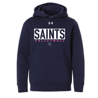 Under Armour Topeka Saints Volleyball letter block team icon fleece hoodie in navy
