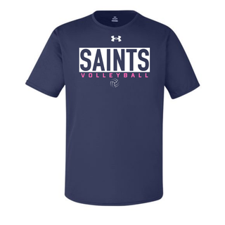Under Armour Topeka Saints Volleyball letter block team tech top in navy