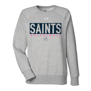 Under Armour Topeka Saints Volleyball letter block women's rival fleece crewneck sweatshirt in heather grey