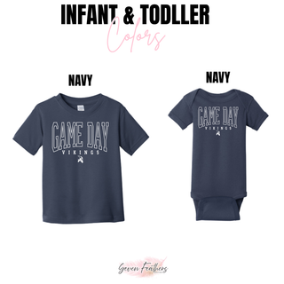 Varsity Game Day Seaman Vikings infant and toddler color option navy
