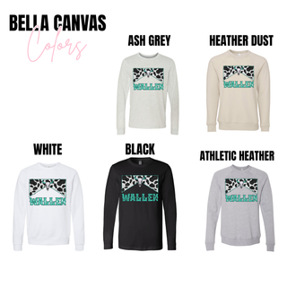 Wallen Bull Skull Country Bella Canvas in ash grey, heather dust, white, black and athletic heather
