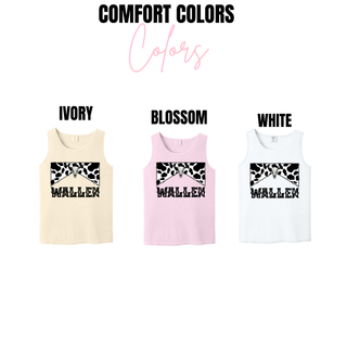 color grid showing wallen cow skull tank in ivory, blossom, and white